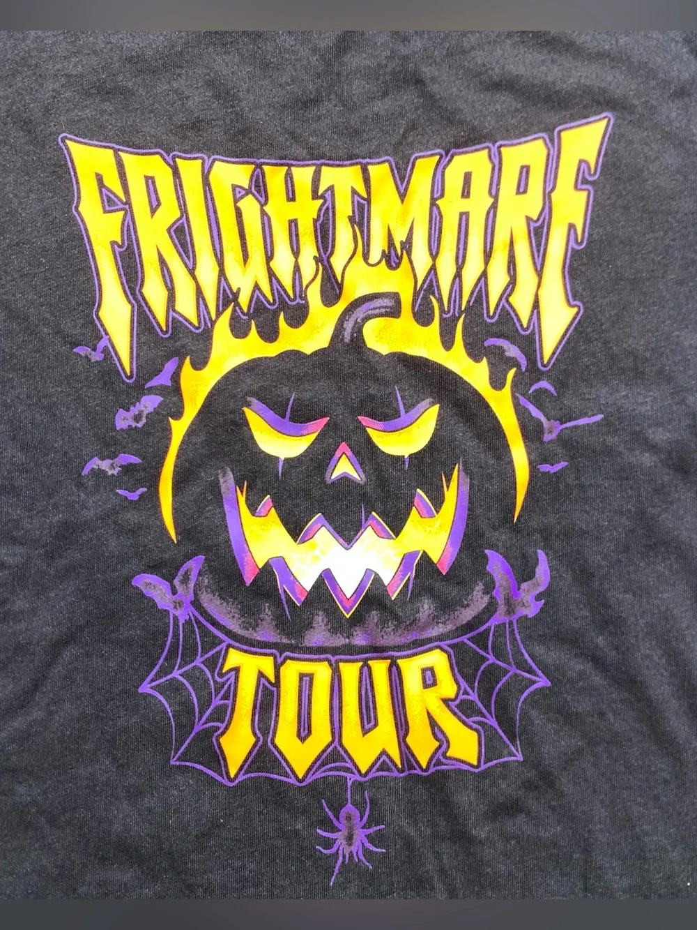 Way To Celebrate Unisex Halloween Frightmare Tour Short Sleeve T-Shirt XS Black